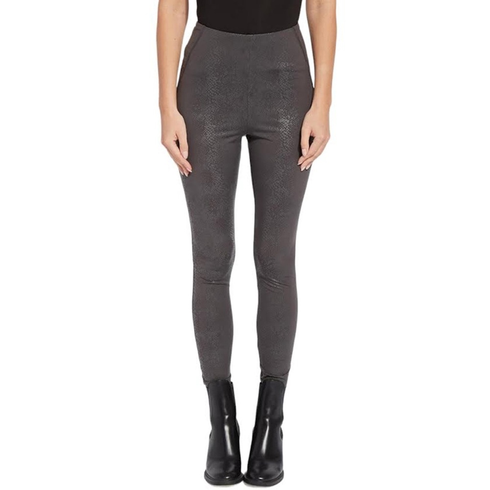 Lysse Vegan Leather Foil Snake Print Pants